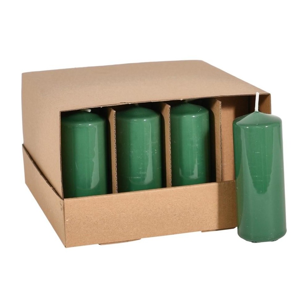 CANDELA MOCCOLO SMALTATA MM.100X40 VERDE